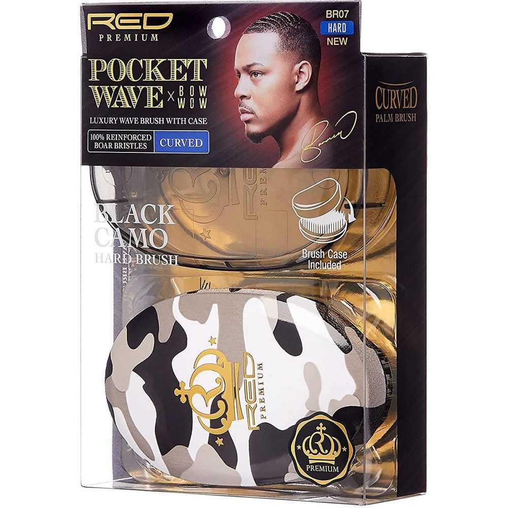 RED Premium Rocket Wave X Bow Wow Brush BR07 โ Hard Bristles for Maximum Wave Definition - Beauty Exchange Beauty Supply