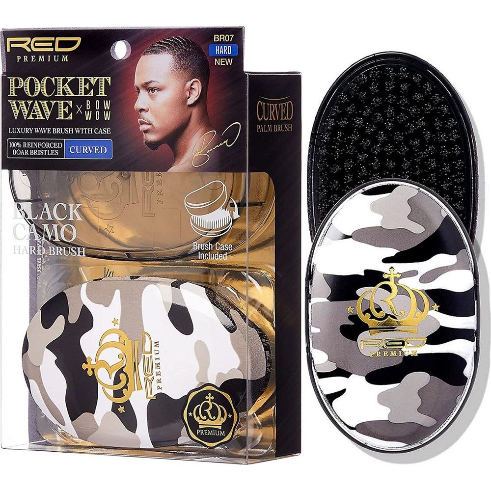 RED Premium Rocket Wave X Bow Wow Brush BR07 โ Hard Bristles for Maximum Wave Definition - Beauty Exchange Beauty Supply