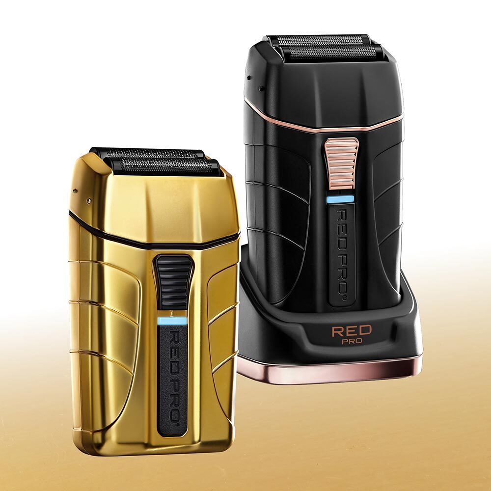 Red Pro Cordless Shaver – Matte Gold / Black - Beauty Exchange Beauty Supply