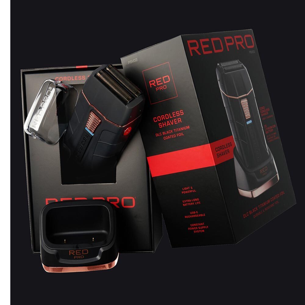 Red Pro Cordless Shaver – Matte Gold / Black - Beauty Exchange Beauty Supply