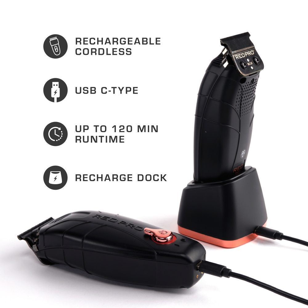 Red Pro Cordless Trimmer – Matte Gold / Black - Beauty Exchange Beauty Supply