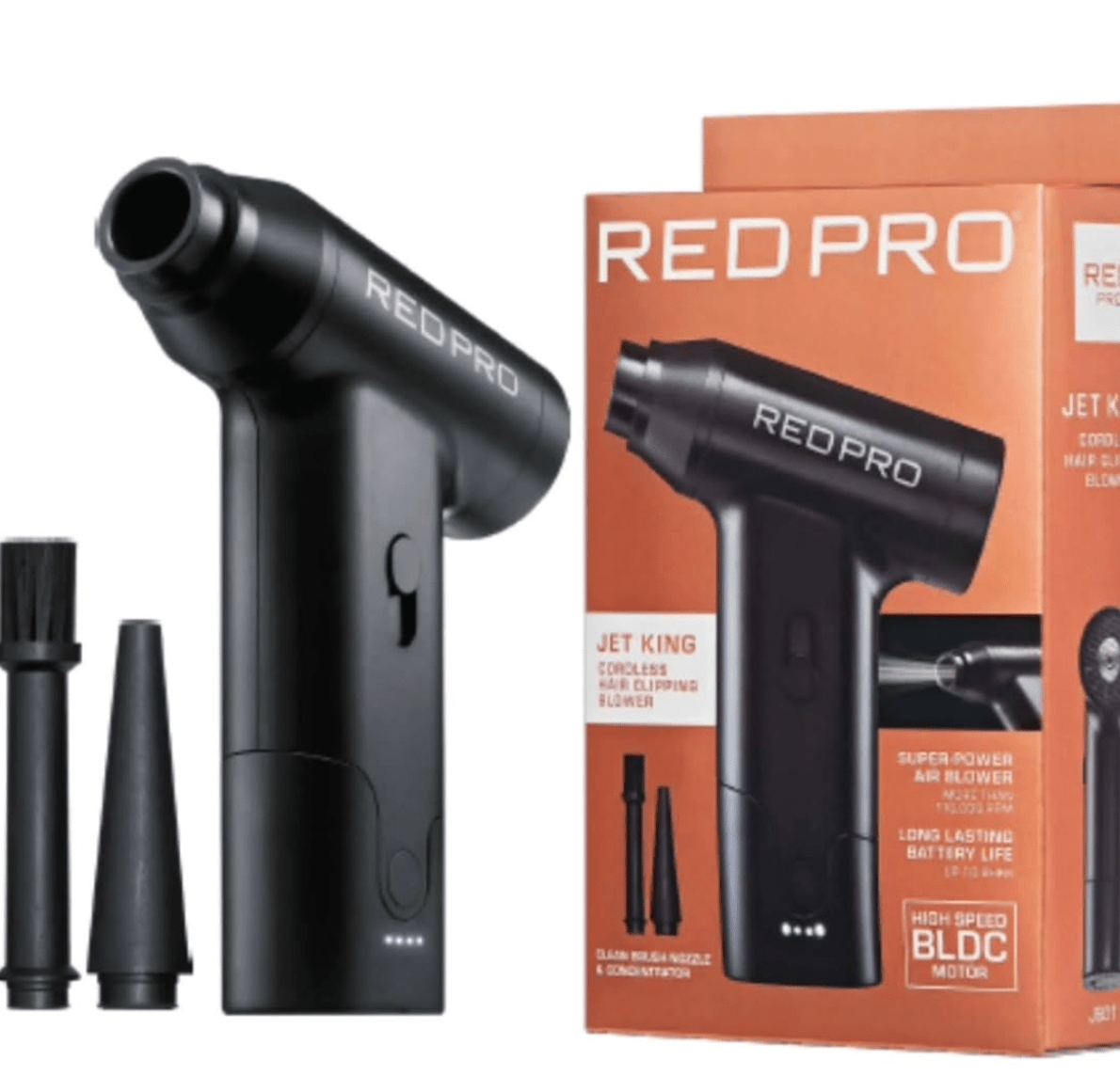 Red Pro Jet King Cordless Hair Clipper Blower JB01 - Beauty Exchange Beauty Supply