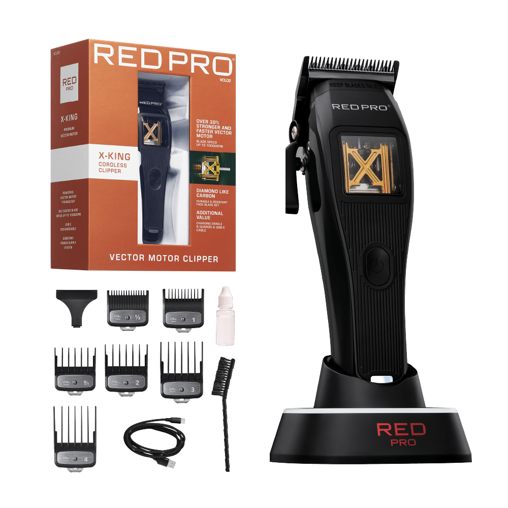 RED PRO Vector Cordless Hair Clipper – Gold & Black - Beauty Exchange Beauty Supply