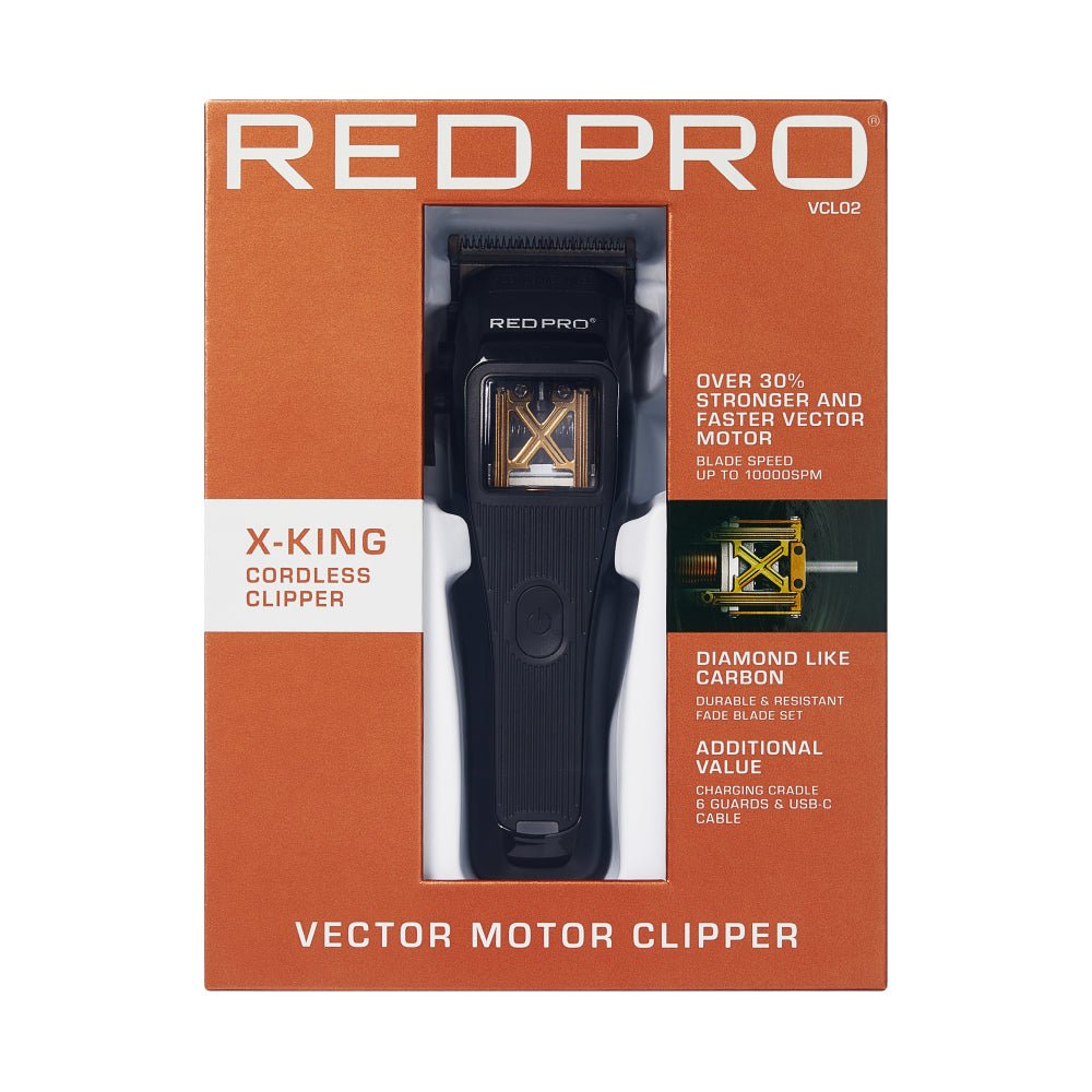 RED PRO Vector Cordless Hair Clipper – Gold & Black - Beauty Exchange Beauty Supply