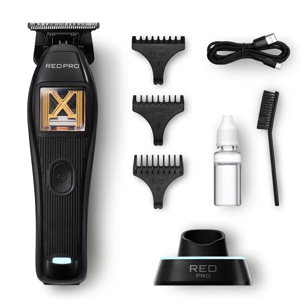Red PRO X - King Vector Motor Cordless Trimmer - Beauty Exchange Beauty Supply