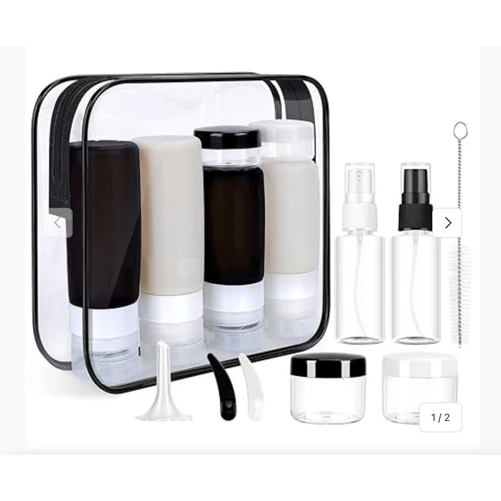 RED Refillable Travel Pouch & Bottle Sets – TSA - Approved, Leak - Proof, and Eco - Friendly | BT01–BT03 - Beauty Exchange Beauty Supply