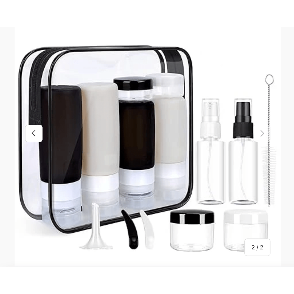 RED Refillable Travel Pouch & Bottle Sets – TSA - Approved, Leak - Proof, and Eco - Friendly | BT01–BT03 - Beauty Exchange Beauty Supply