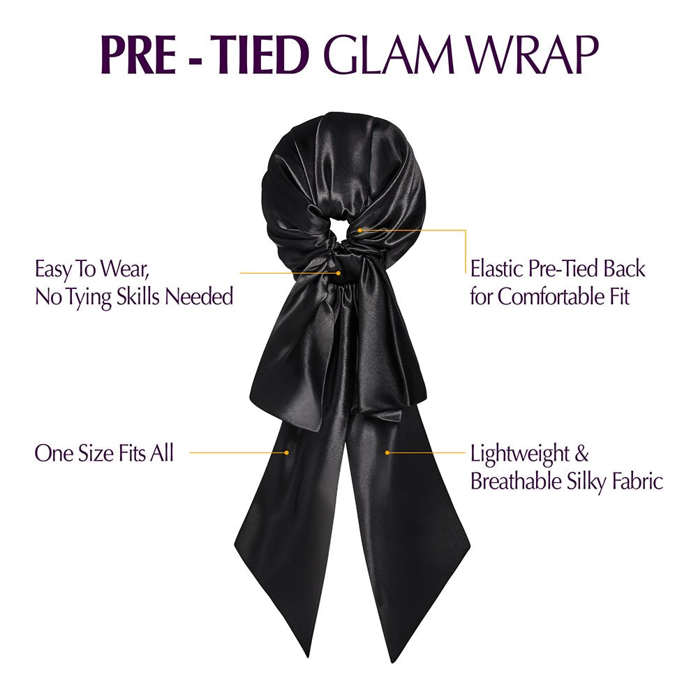 RED Silky Pre Tied Glam Wrap - Beauty Exchange Beauty Supply