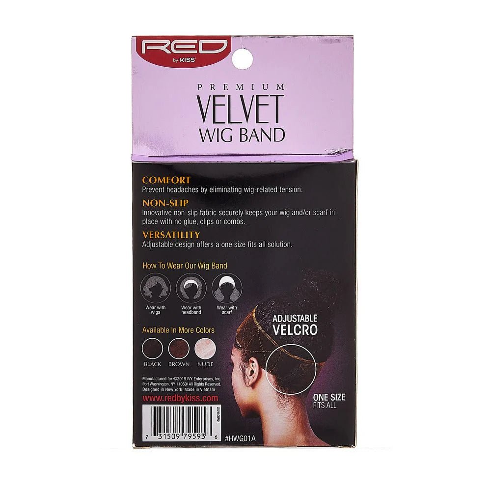 Red Velvet Wig Band Assorted Colors - Beauty Exchange Beauty Supply