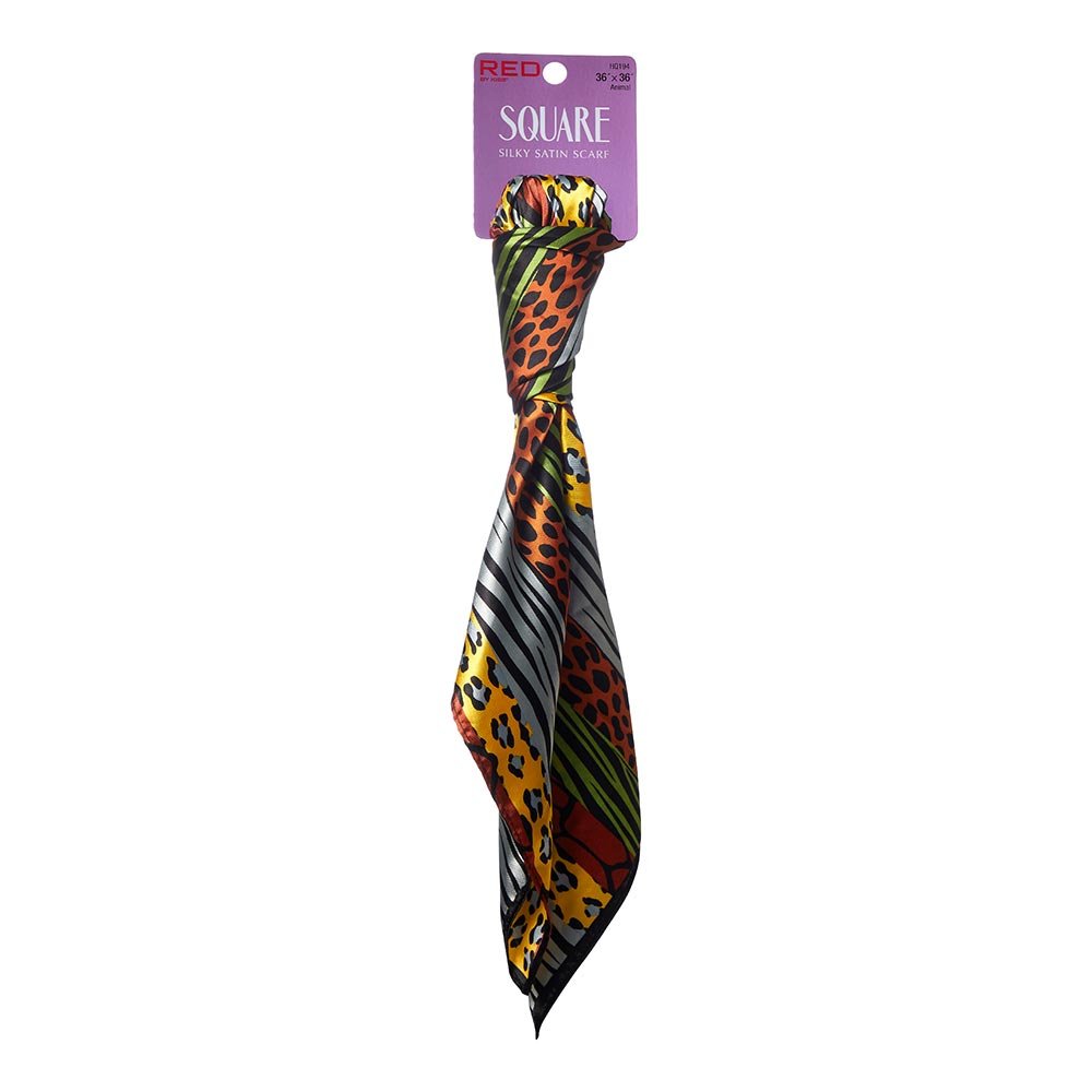 RED Woven Silky Satin Square Scarf - Beauty Exchange Beauty Supply