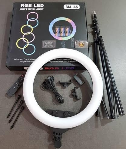 RGB Selfie Ring Light Studio Kit with Tripod - 3 Phone Mount - Beauty Exchange Beauty Supply