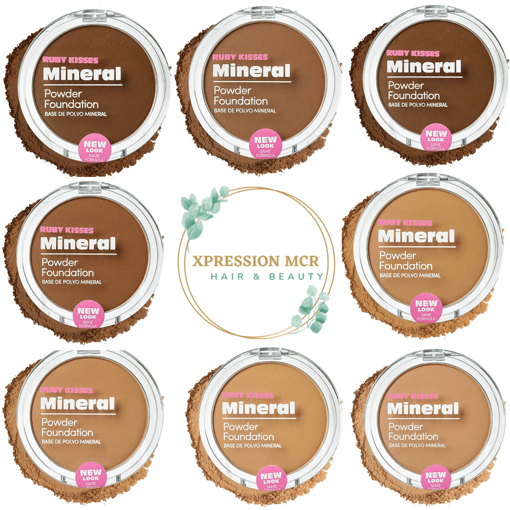 Ruby Kisses 100% Mineral Powder Foundation – Add Velvety Touch | 8 Rich Shades - Beauty Exchange Beauty Supply