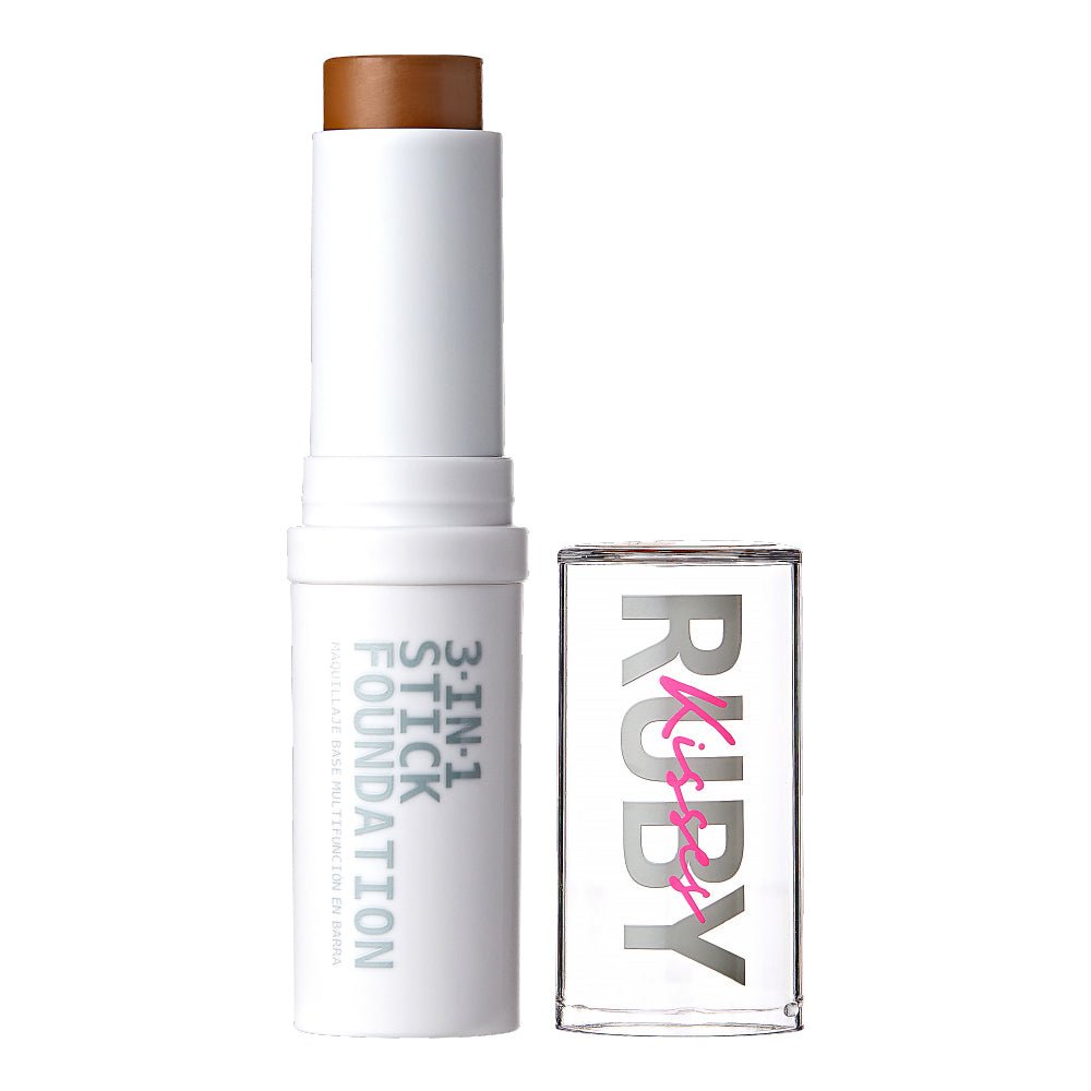 Ruby Kisses 3 - in - 1 Stick Foundation – Foundation, Concealer & Contour In One! | 9.1g / 0.32 oz | 8 Shades - Beauty Exchange Beauty Supply
