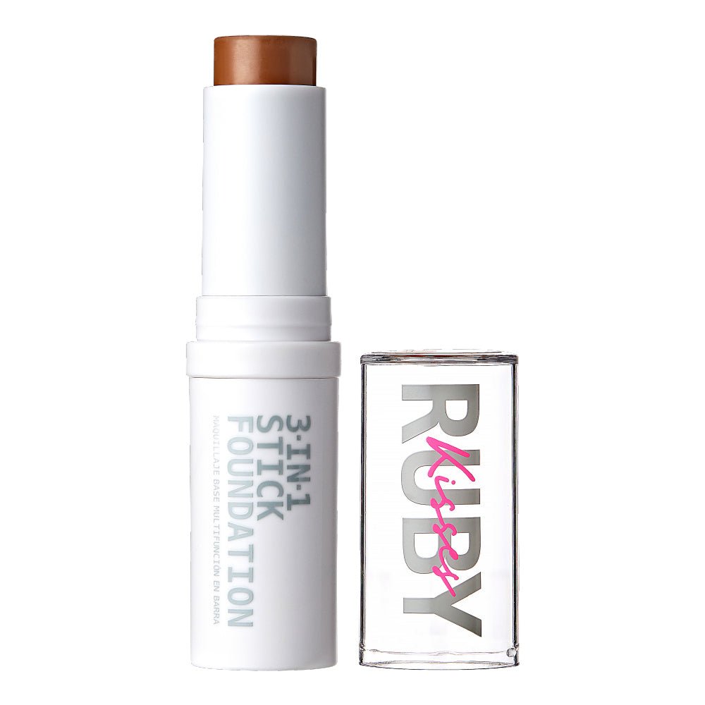 Ruby Kisses 3 - in - 1 Stick Foundation – Foundation, Concealer & Contour In One! | 9.1g / 0.32 oz | 8 Shades - Beauty Exchange Beauty Supply