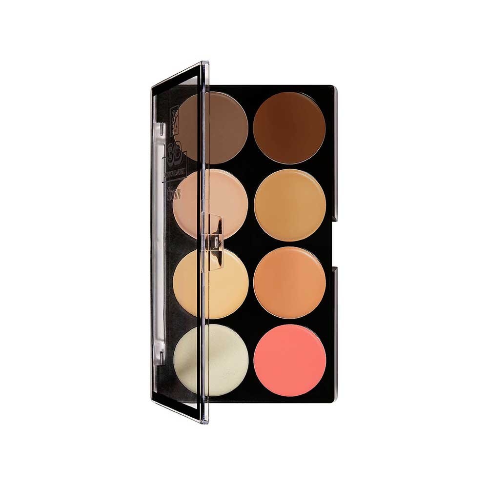 Ruby Kisses 3D Contour Cream Multi - Palette with Highlighter & Blush – Get a Defined Look | 3 Shades - Beauty Exchange Beauty Supply