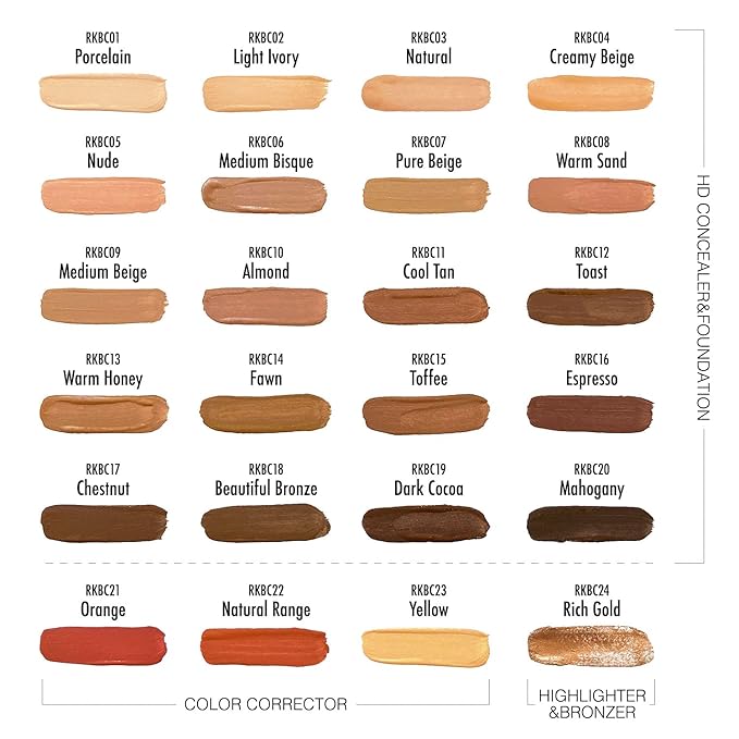 Ruby Kisses Brush Concealer – Smooth Full Coverage with Built - In Applicator | 11 Shades | 0.37 oz - Beauty Exchange Beauty Supply