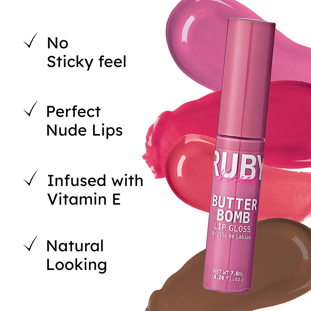 Ruby Kisses Butter Bomb Gloss - 12 Shades - Beauty Exchange Beauty Supply