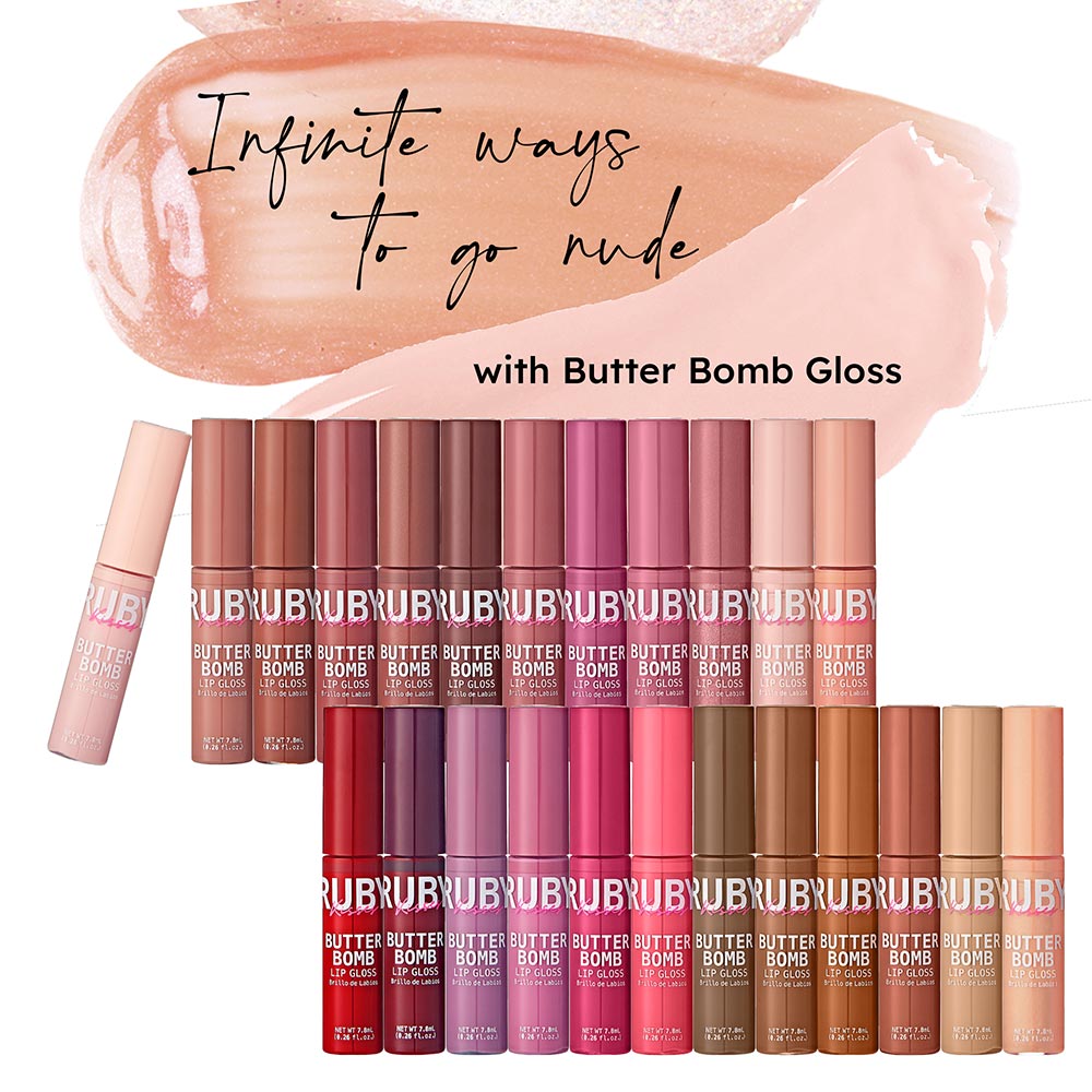 Ruby Kisses Butter Bomb Gloss - 12 Shades - Beauty Exchange Beauty Supply