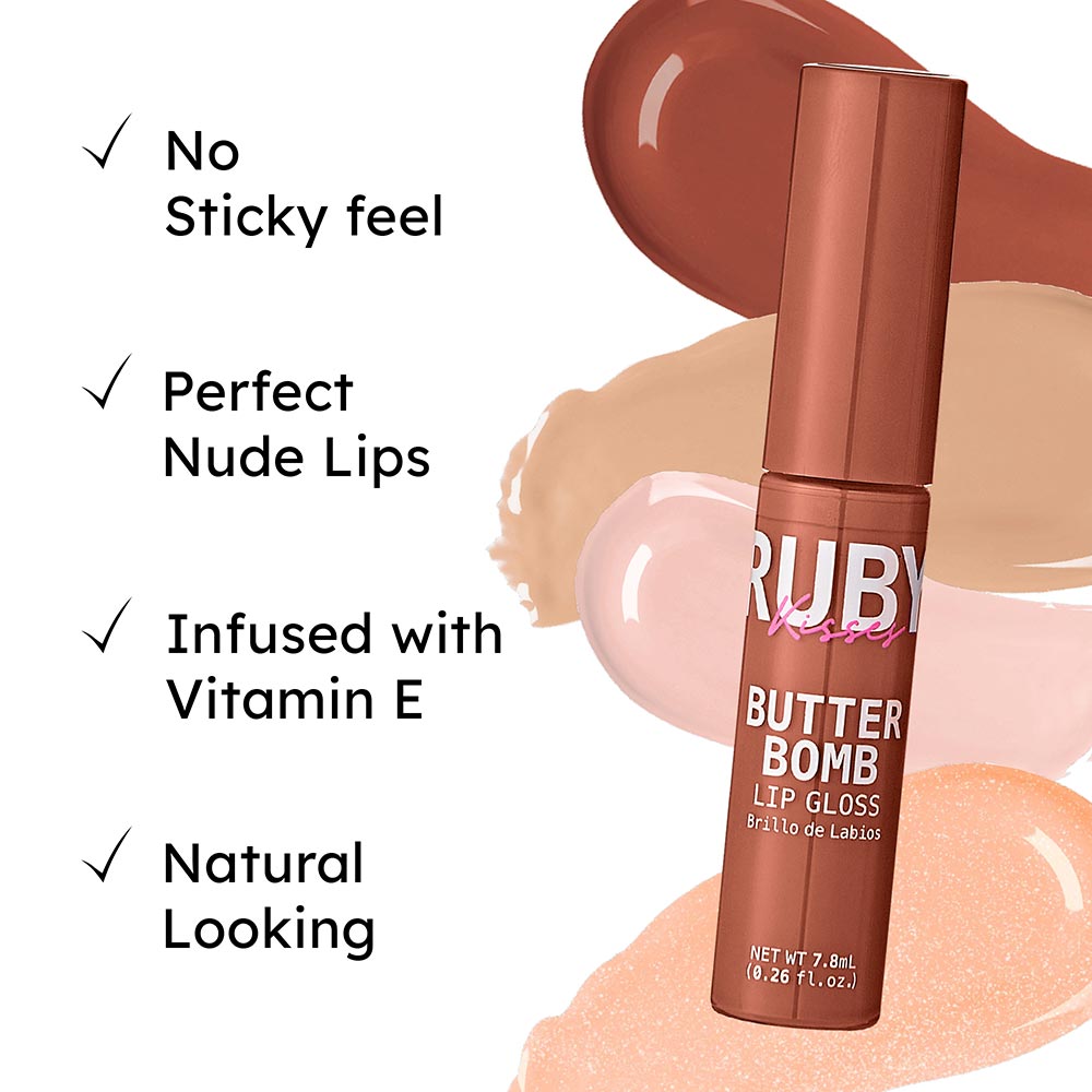 Ruby Kisses Butter Bomb Gloss - 12 Shades - Beauty Exchange Beauty Supply