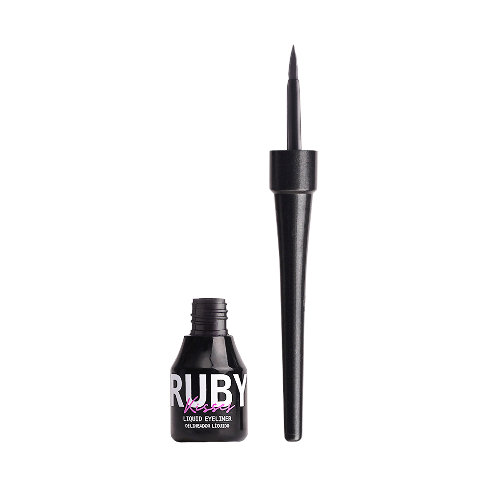 Ruby Kisses Classic Liquid Eyeliner – Bold, Precise, & Long - Wearing | 6 Shades | 0.10 oz (3g) - Beauty Exchange Beauty Supply