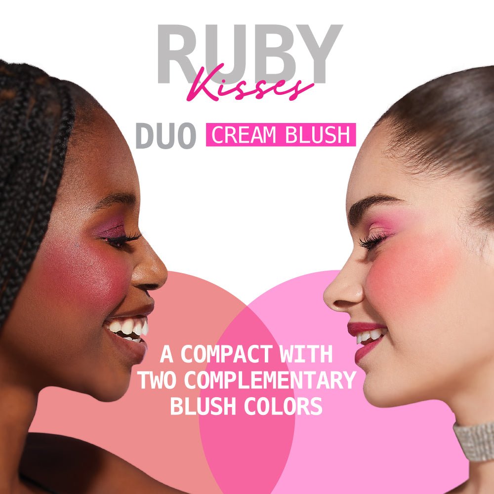 Ruby Kisses Duo Cream Blush – Solid & Shimmer Color in One | 2 Gorgeous Shades - Beauty Exchange Beauty Supply
