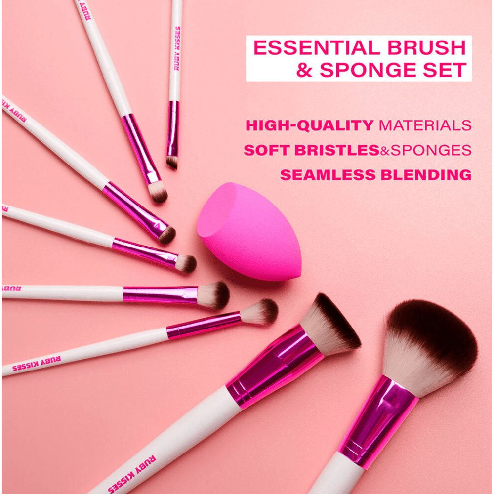 Ruby Kisses Essential Brush & Sponge Set - Beauty Exchange Beauty Supply