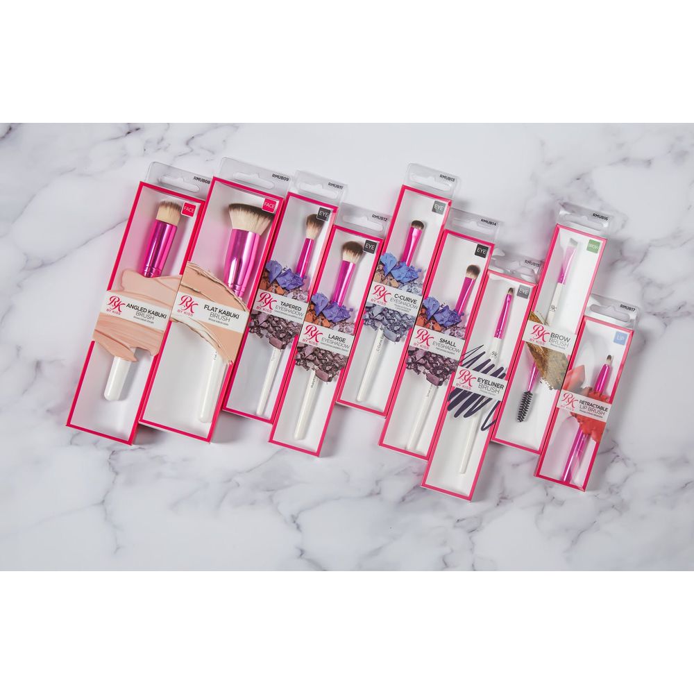 Ruby Kisses Eye & Brow Brushes โ 2 - in - 1 Eyebrow, Precise Eyeliner, and Lash & Brow Comb Tools - Beauty Exchange Beauty Supply