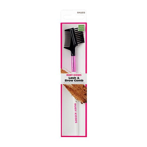 Ruby Kisses Eye & Brow Brushes โ 2 - in - 1 Eyebrow, Precise Eyeliner, and Lash & Brow Comb Tools - Beauty Exchange Beauty Supply