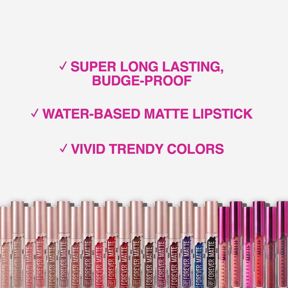 Ruby Kisses Forever Matte Liquid Lipstick – Vivid, Trendy Colors | Long - Lasting Matte Finish | 17 Shades - Beauty Exchange Beauty Supply