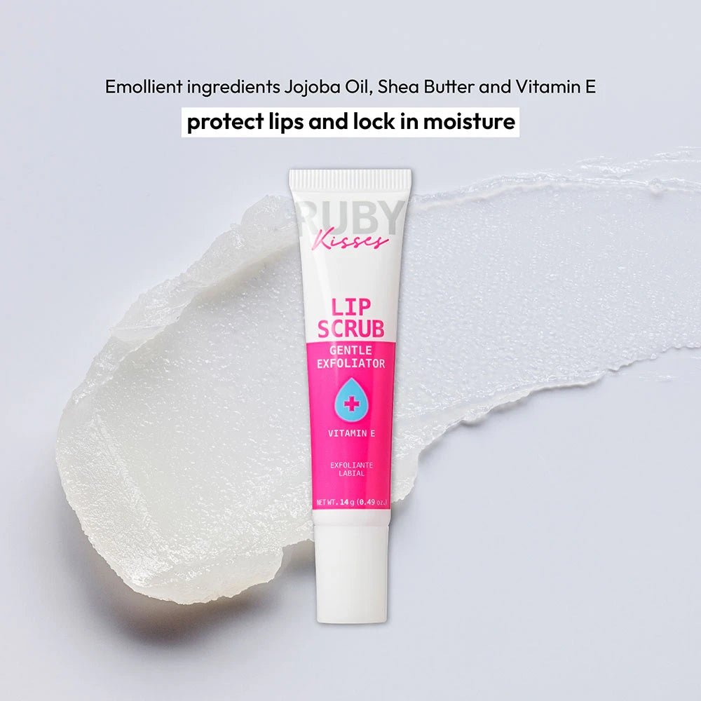 Ruby Kisses Gentle Lip Scrub – Exfoliating & Smoothing with Vitamin E | Hydrating Lip Treatment | 14g - Beauty Exchange Beauty Supply