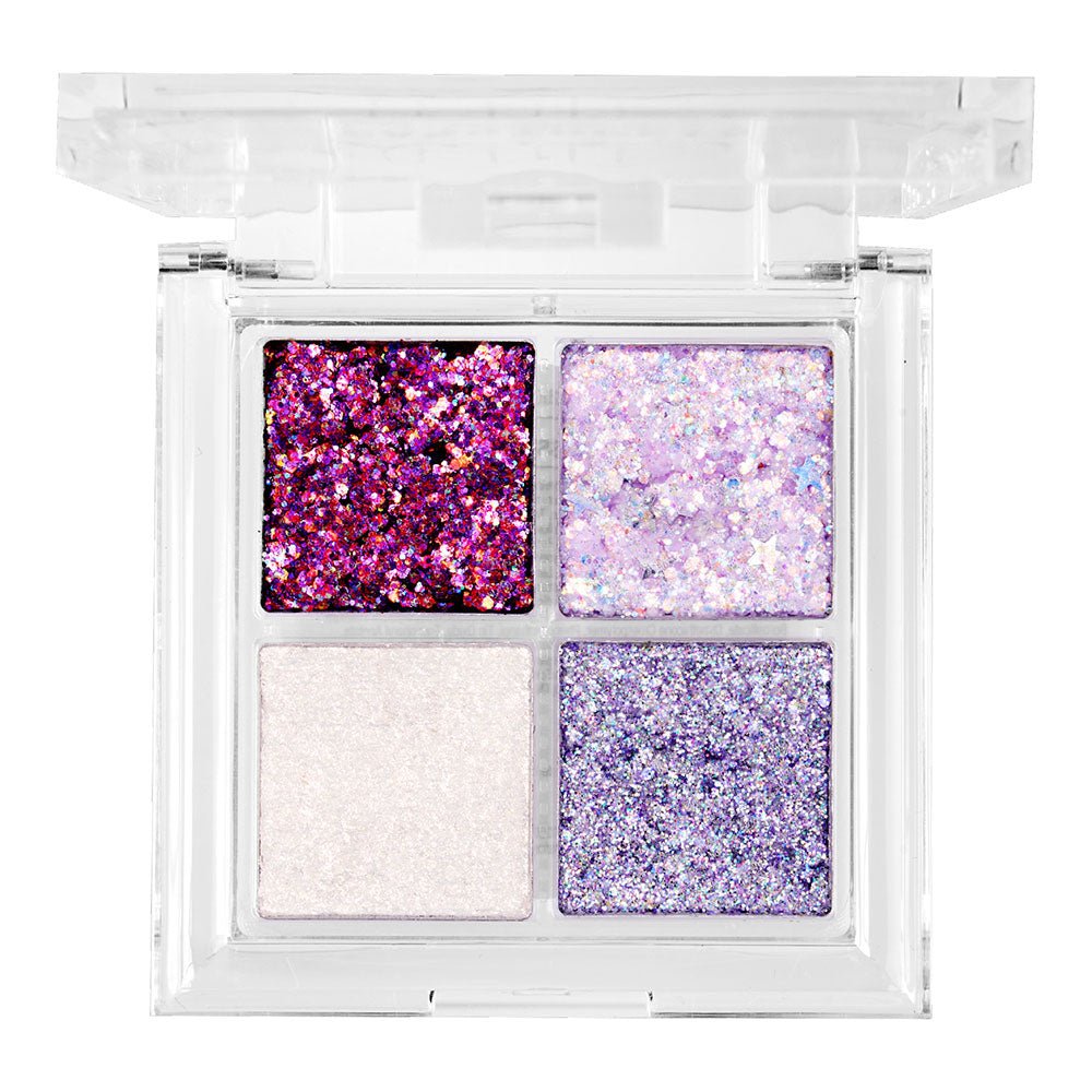 Ruby Kisses Glitter Gem Palette – The Ultimate Glue - Free Glitter | 4 Shades | 2.96g - Beauty Exchange Beauty Supply