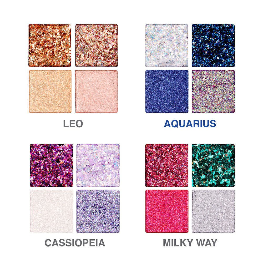 Ruby Kisses Glitter Gem Palette – The Ultimate Glue - Free Glitter | 4 Shades | 2.96g - Beauty Exchange Beauty Supply