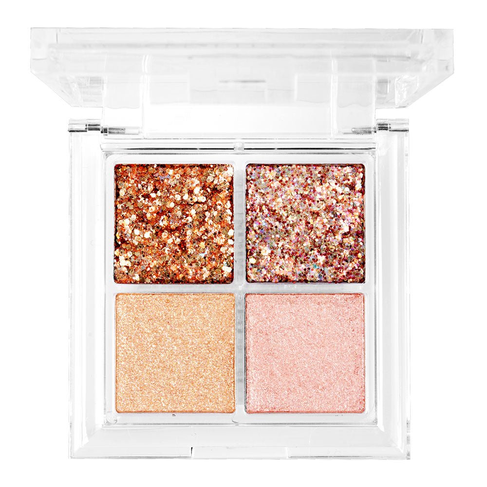 Ruby Kisses Glitter Gem Palette – The Ultimate Glue - Free Glitter | 4 Shades | 2.96g - Beauty Exchange Beauty Supply