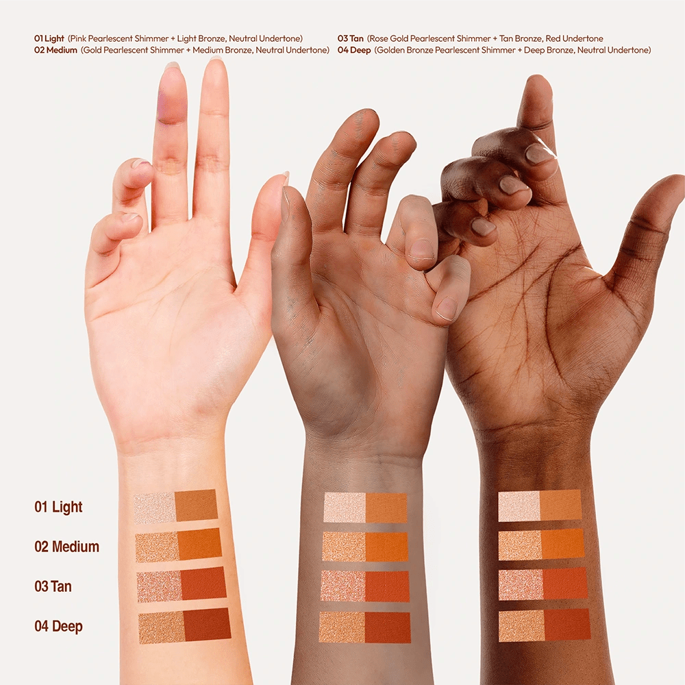 Ruby Kisses Glow & Bronze Highlighter Bronzer Duo – 2 - in - 1 Radiant Finish | Sculpt & Shine | 4 Shades - Beauty Exchange Beauty Supply