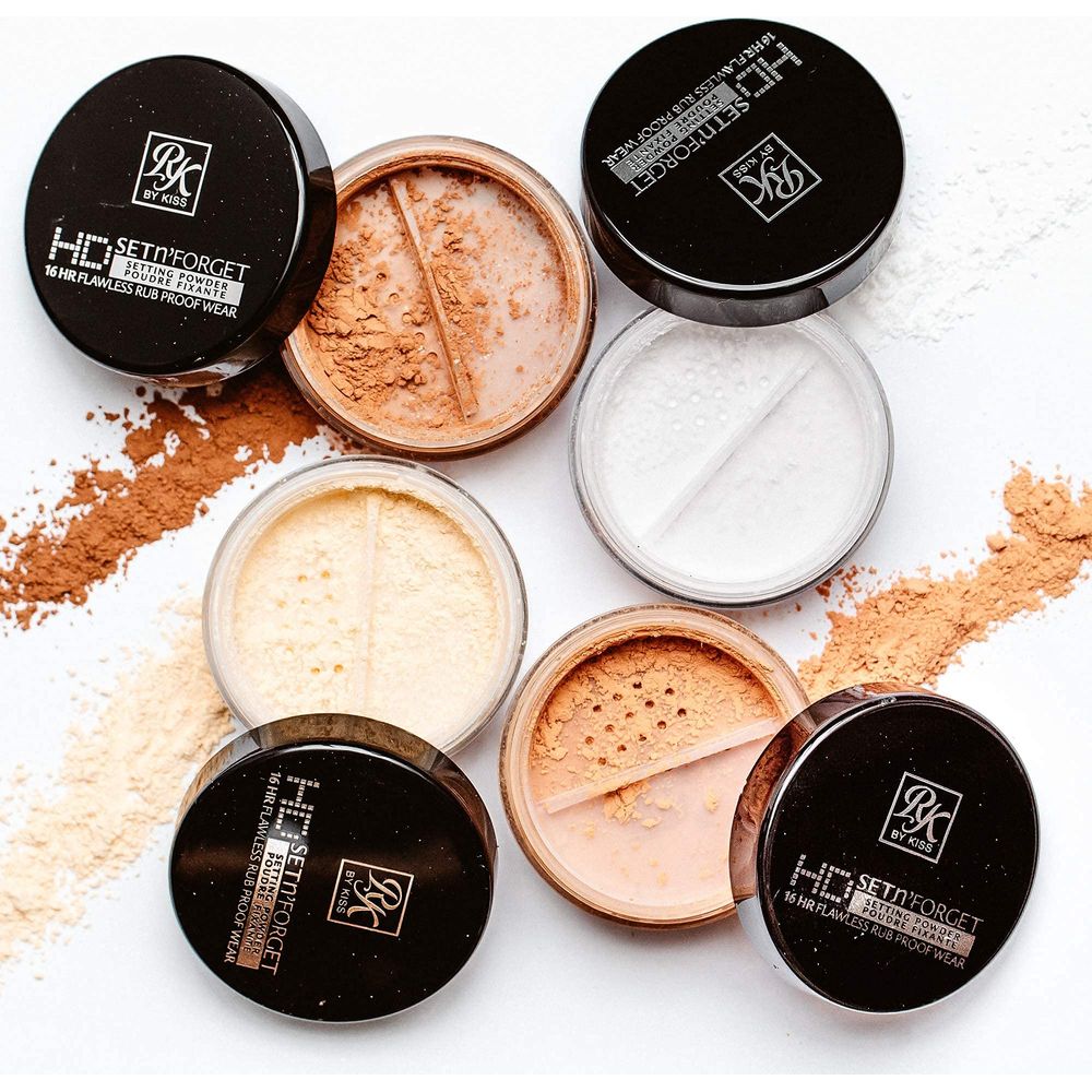 Ruby Kisses HD Set & Forget Setting Powder – Smooth, Matte Finish | Oil Control & Long - Lasting Hold | 4 Shades - Beauty Exchange Beauty Supply