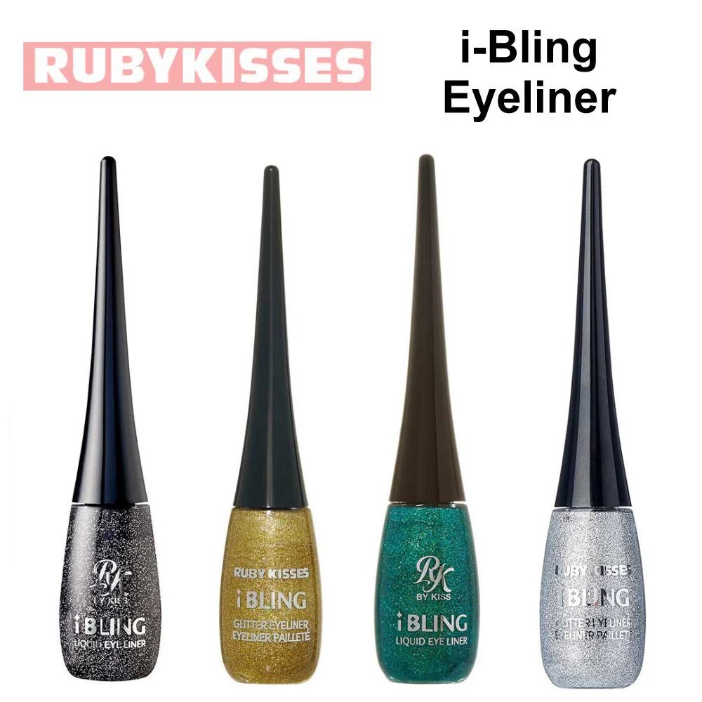 Ruby Kisses I - Bling Eyeliner – Glittery, Shiny, Long - Lasting | 4 Dazzling Shades | 0.23 oz (7ml) - Beauty Exchange Beauty Supply