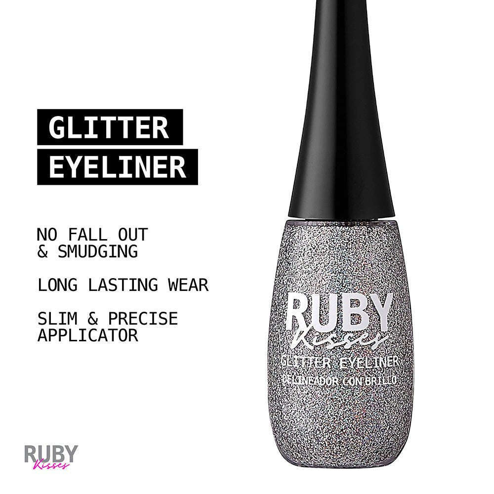 Ruby Kisses I - Bling Eyeliner – Glittery, Shiny, Long - Lasting | 4 Dazzling Shades | 0.23 oz (7ml) - Beauty Exchange Beauty Supply
