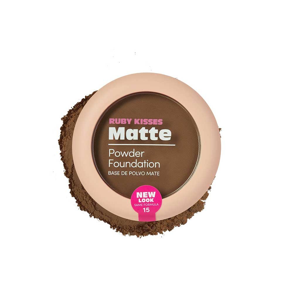 Ruby Kisses Matte Powder Foundation – Add Velvety Touch | 8 Shades | 0.35 oz - Beauty Exchange Beauty Supply