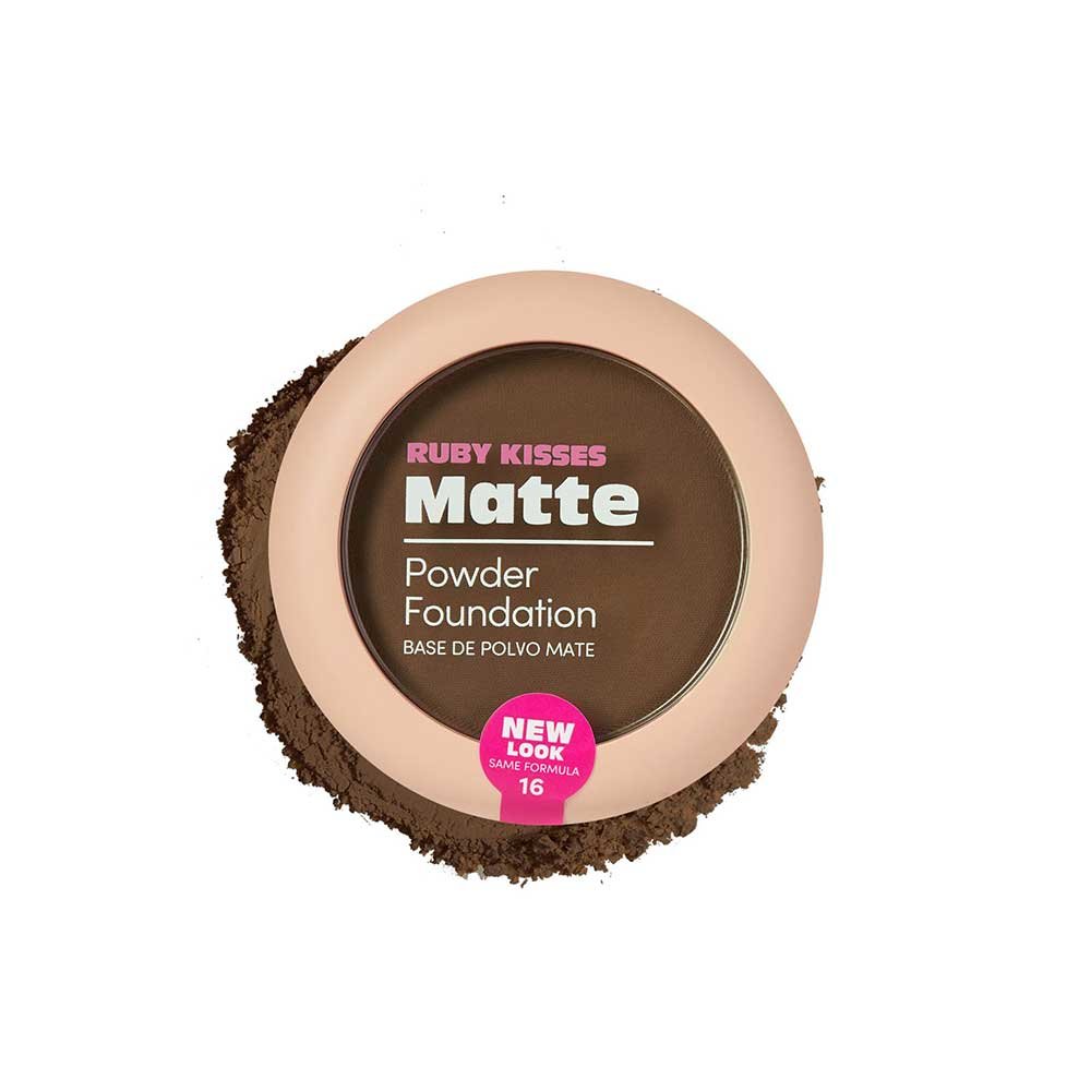 Ruby Kisses Matte Powder Foundation – Add Velvety Touch | 8 Shades | 0.35 oz - Beauty Exchange Beauty Supply
