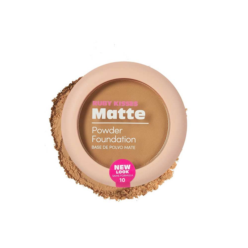 Ruby Kisses Matte Powder Foundation – Add Velvety Touch | 8 Shades | 0.35 oz - Beauty Exchange Beauty Supply