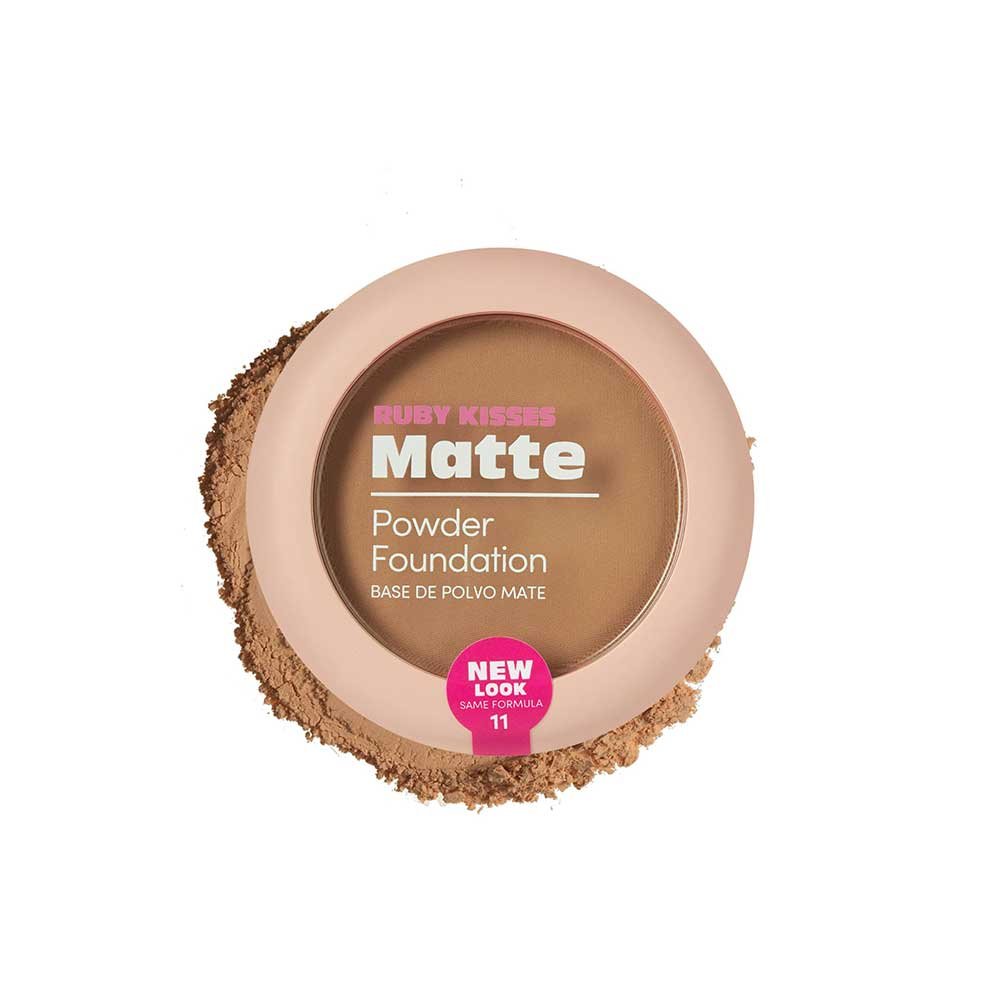 Ruby Kisses Matte Powder Foundation – Add Velvety Touch | 8 Shades | 0.35 oz - Beauty Exchange Beauty Supply