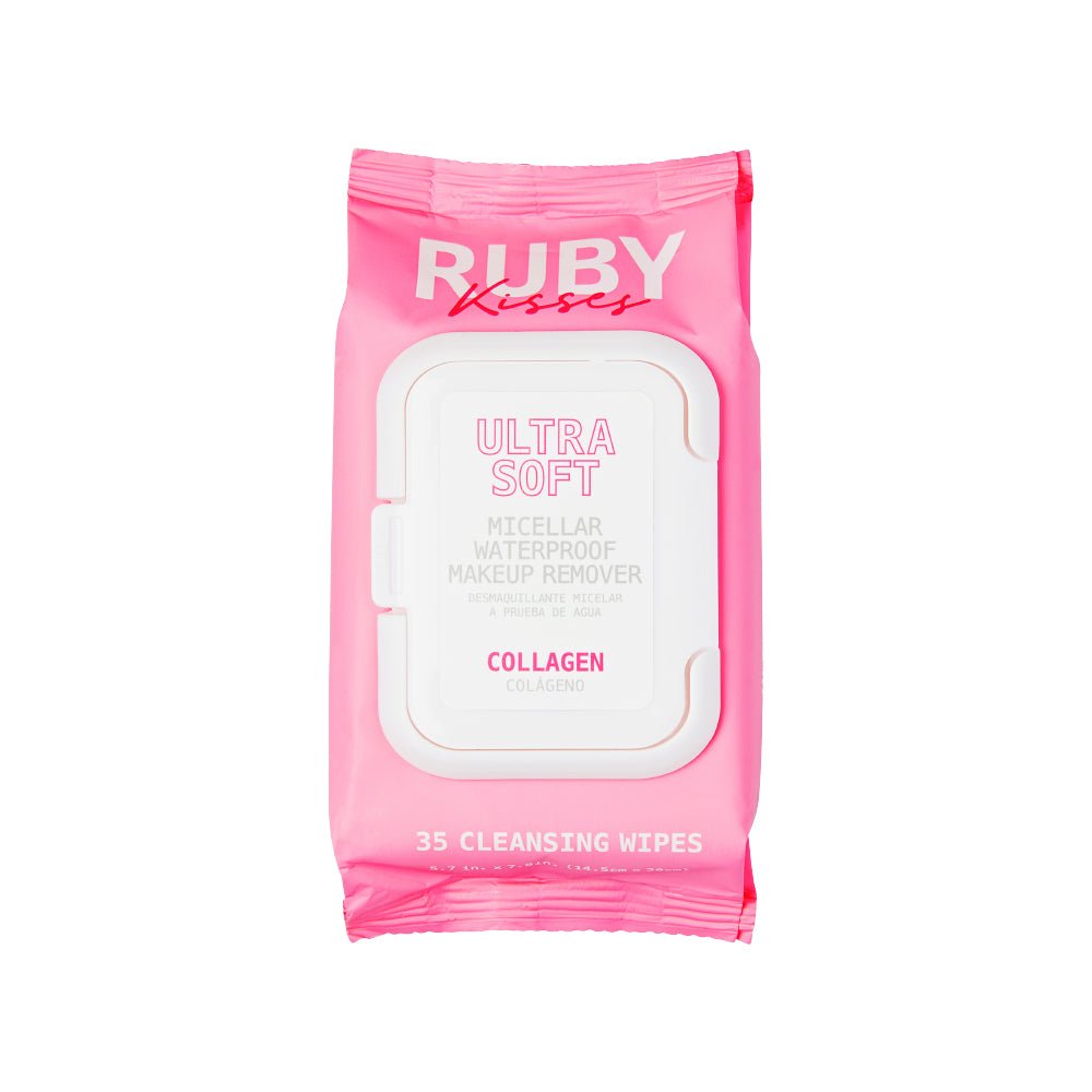 Ruby Kisses Micellar Waterproof Makeup Removing Wipes – Witch Hazel & Collagen Variants | Effortless Cleansing - Beauty Exchange Beauty Supply