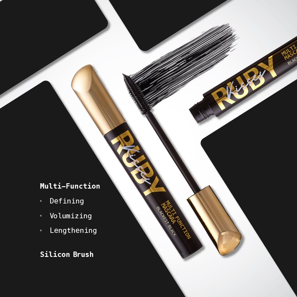 Ruby Kisses Multi - Function Mascara โ Water - Resistant, Defining, Volumizing & Lengthening | 2 Shades - Beauty Exchange Beauty Supply