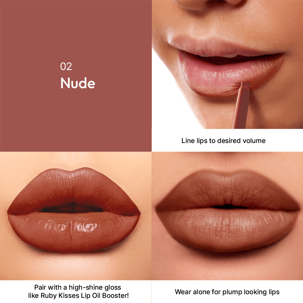 Ruby Kisses Plumping Lip Liner – Full, Volumized Lips with a Tingling Twist | 12 Shades - Beauty Exchange Beauty Supply