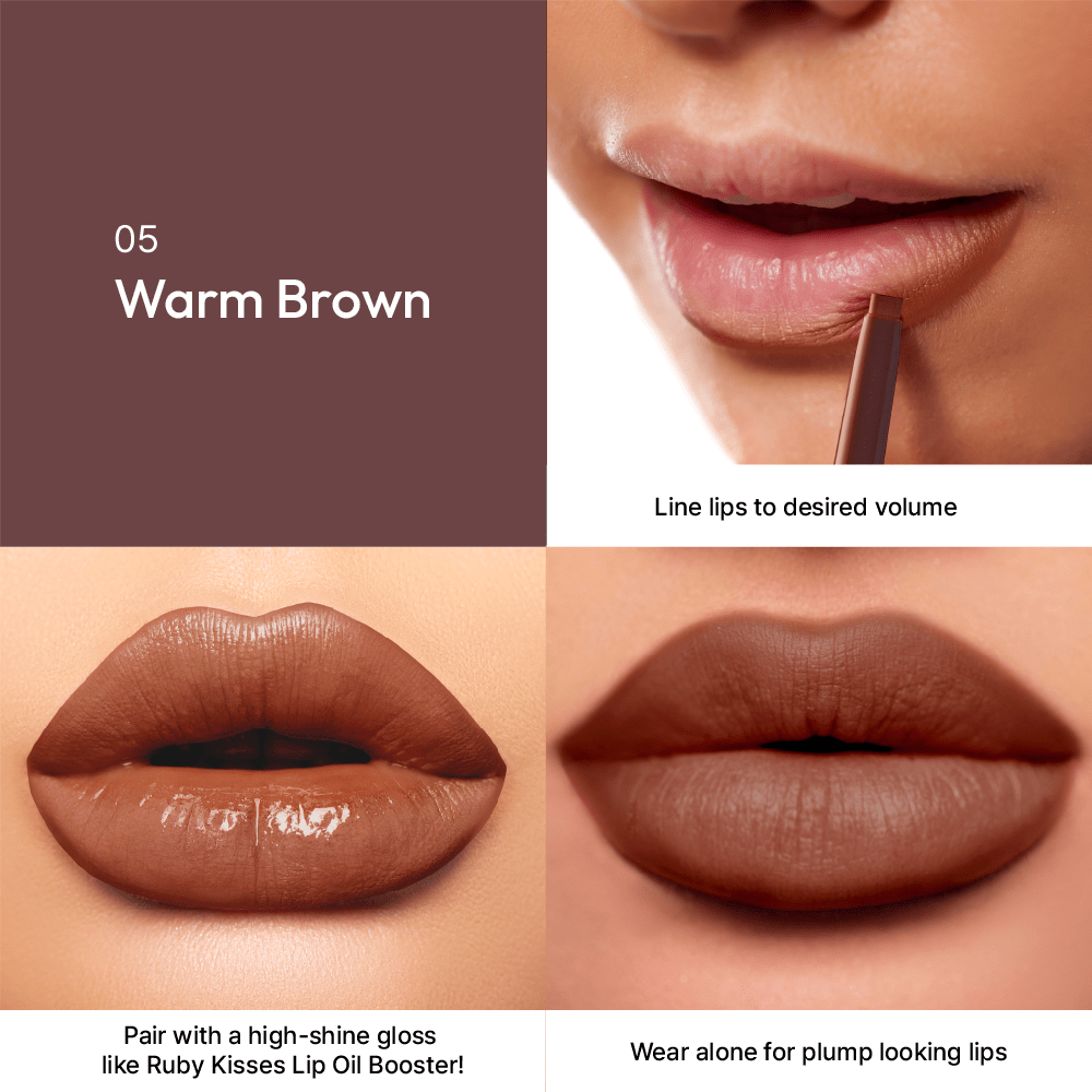 Ruby Kisses Plumping Lip Liner – Full, Volumized Lips with a Tingling Twist | 12 Shades - Beauty Exchange Beauty Supply