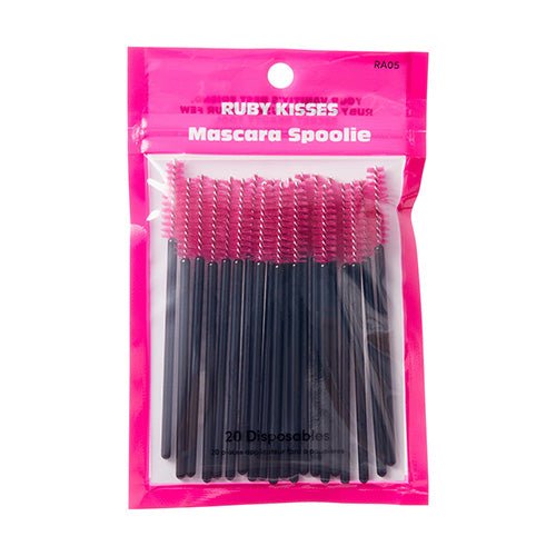 Ruby Kisses Spoolie Makeup Accessories – Disposable Mascara Spoolie Brushes | 20 pcs - Beauty Exchange Beauty Supply