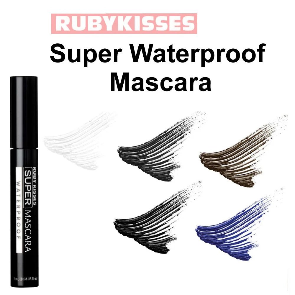 Ruby Kisses Super Mascara – Waterproof, Lengthening, Defining, Curling Mascara | 5 Stunning Shades - Beauty Exchange Beauty Supply