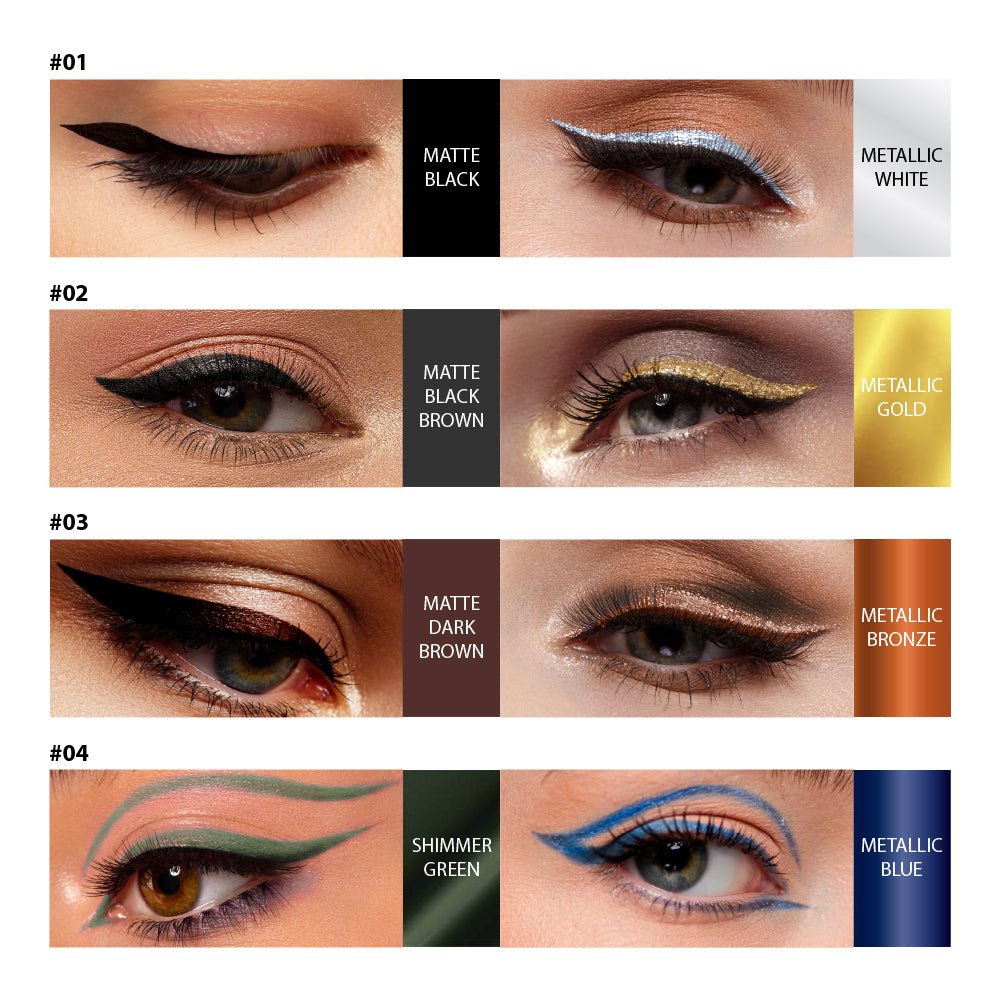 Ruby Kisses Waterproof Matte & Metallic Duo Eyeliner โ Smudge - Proof, Long - Lasting Color | 4 Stunning Shades - Beauty Exchange Beauty Supply