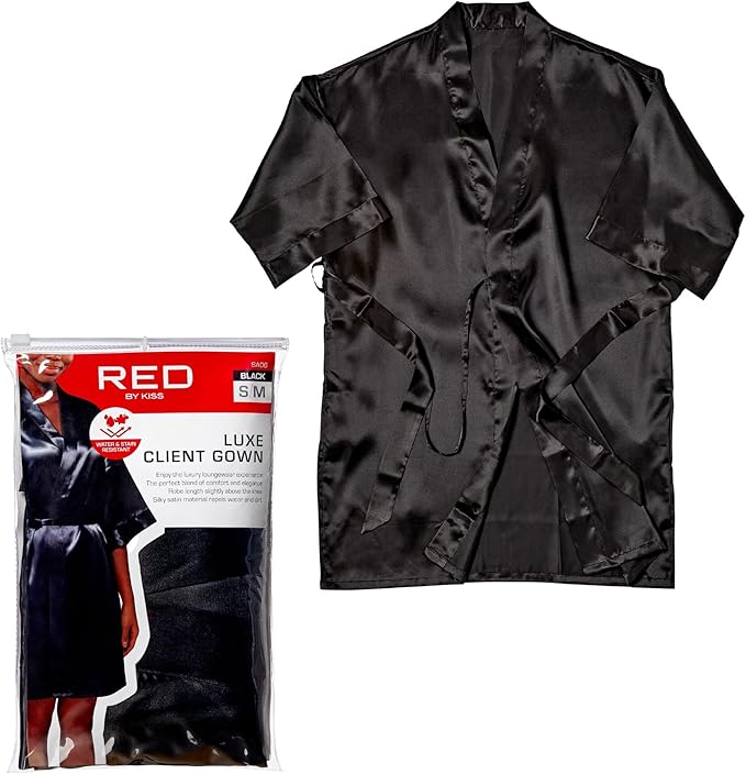 Red Luxe Client Gown – Water-Resistant, Stylish Full-Cover Salon Wear