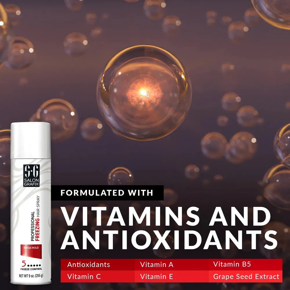 Salon Grafix Freezing Hair Spray – Mega Hold, Quick - Drying Volumizing Hairspray, 10oz - Beauty Exchange Beauty Supply